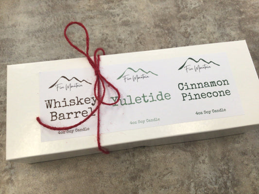 FM Christmas Box Set -Whiskey Barrel - Yuletide - Cinnamon Pinecone