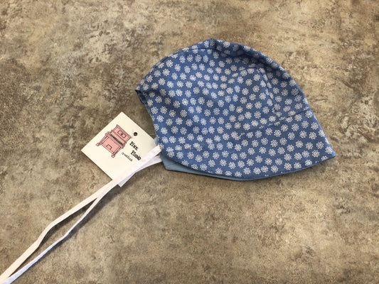 PPC - 0-3 months blue flower bonnet