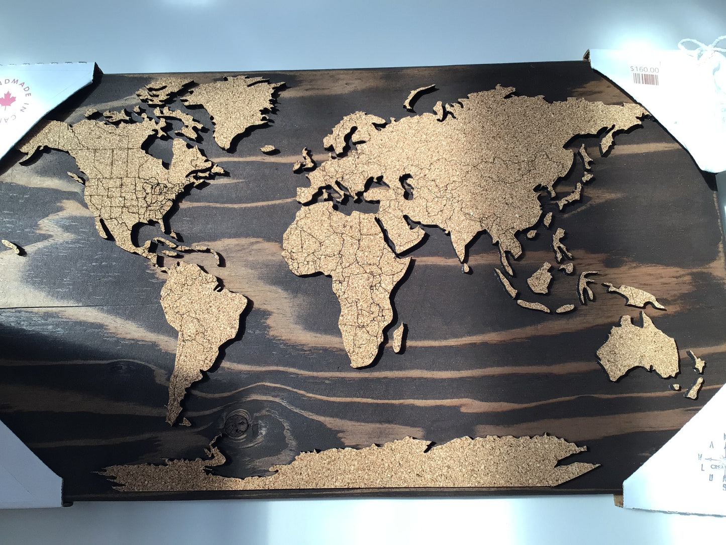 WLC - 14x24” Travel Pin Map - Brown