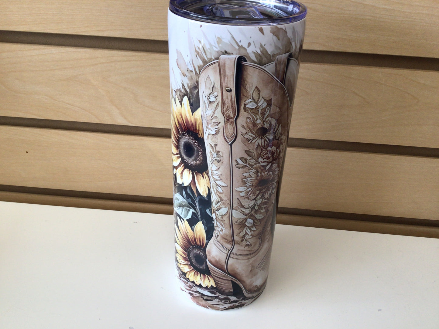 TCK - 20oz Tall Tumbler - Sunflower Boots