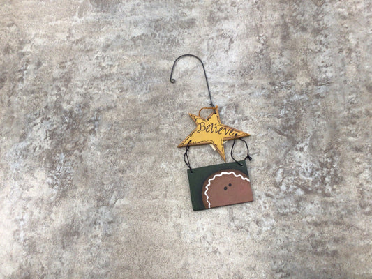YE- Believe Gingerbread Ornament