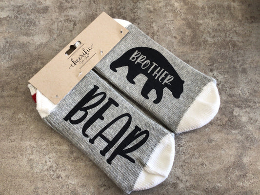 CSS123 “Brother Bear” Socks (Light Grey)