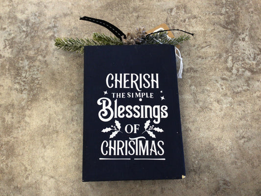 MKD - Cherish Christmas mini blue block