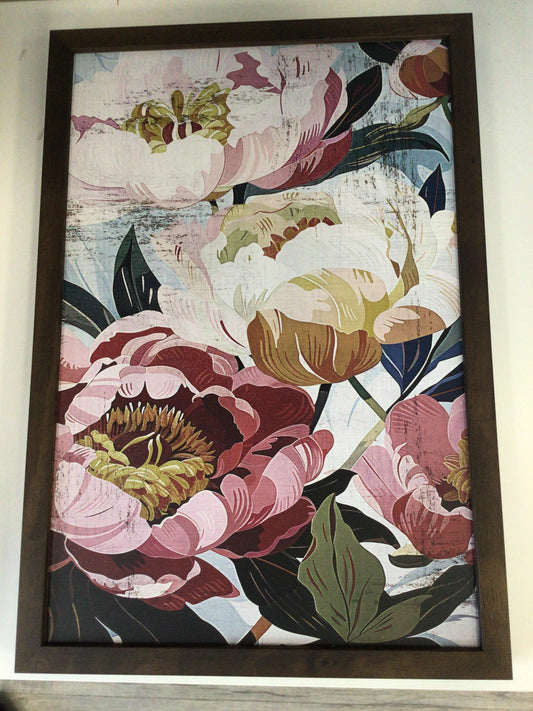 WHD - Moody Muted Spring Peony - 12X18” sign