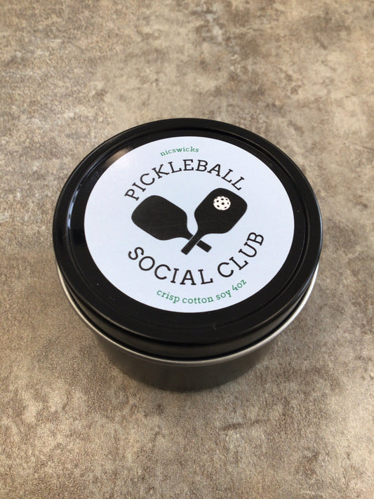 NW - PICKLEBALL SOCIAL CLUB - crisp cotton soy 4 oz candle