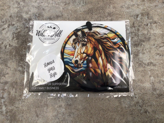 WHD Palomino Stained Glass Christmas Ornament