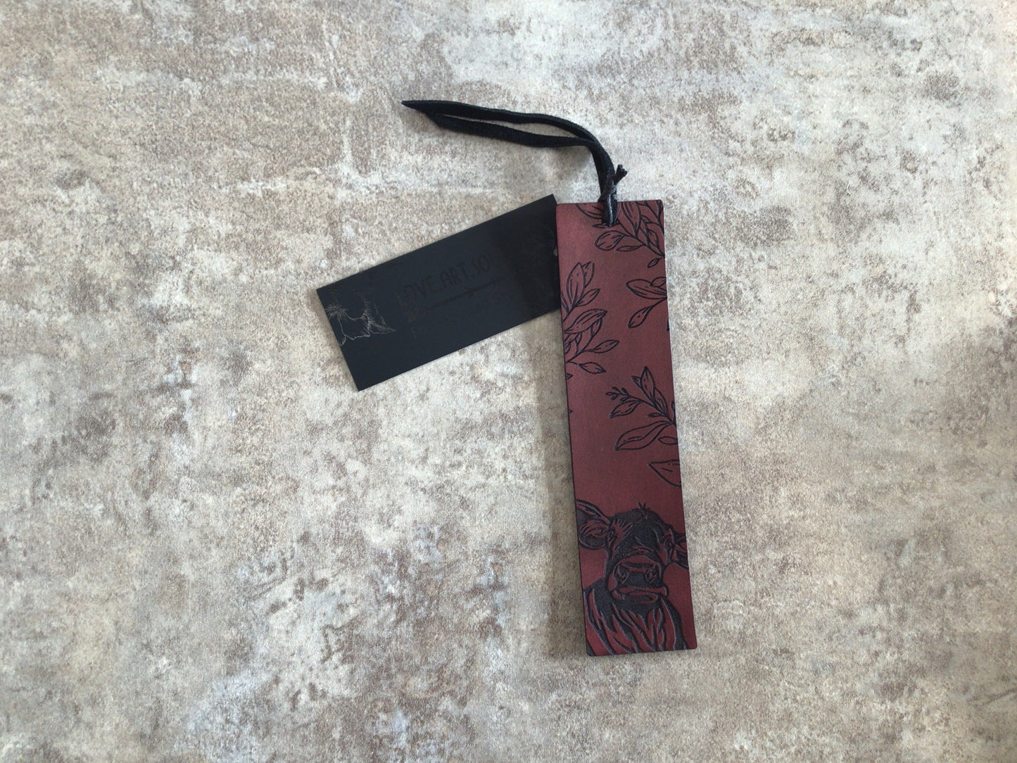 LAS - Red Leather Cow Bookmark