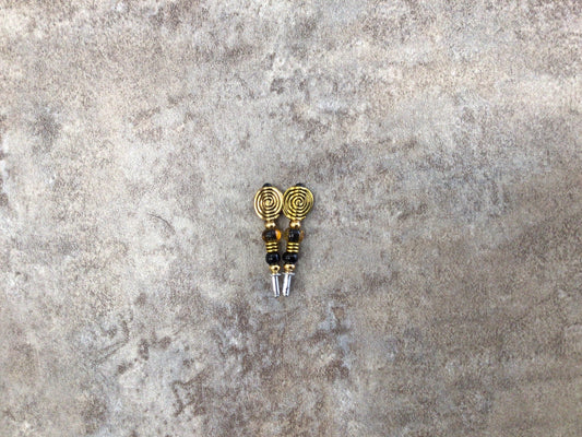 PEG-01 Gold and Black Swirl Crib Pegs
