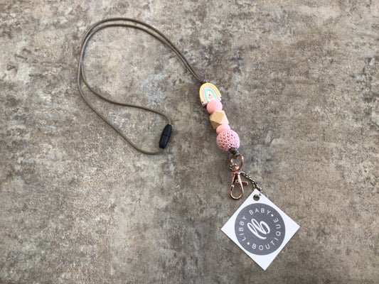 LBB - 24 Pink Rainbow Lanyard
