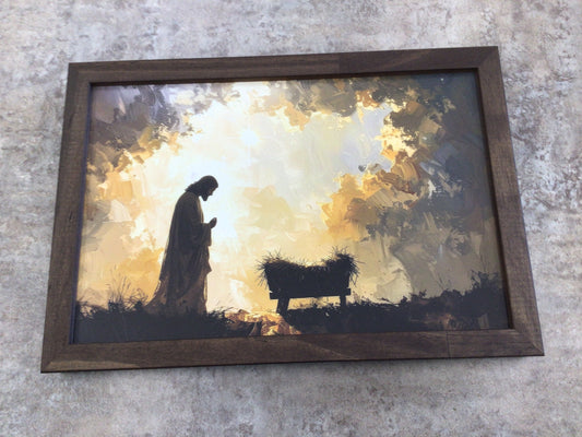 WHD Manger Nativity 12x8” Sign