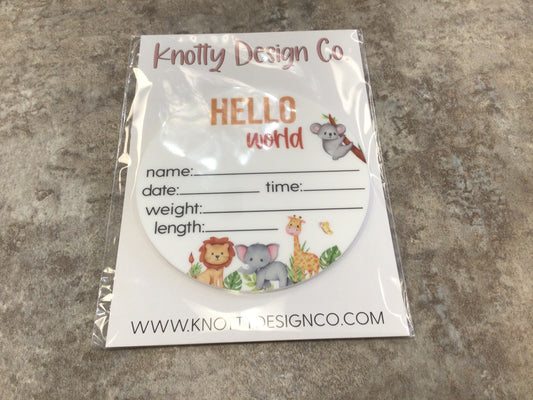 KDC Hello World Birth Announcement