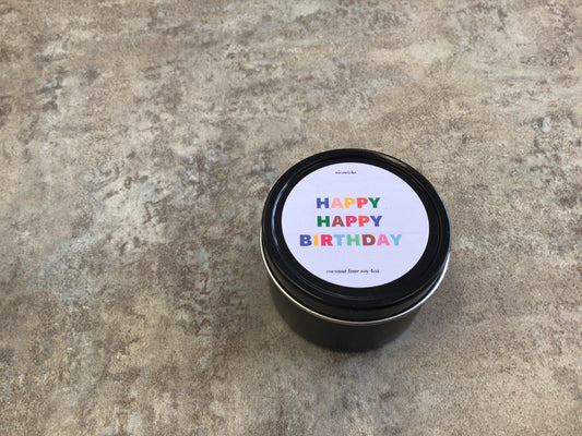 NW - “Happy Birthday” Coconut Lime 4oz Soy Candle