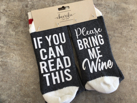 CSS128 “Bring Wine” Socks (Dark Grey)