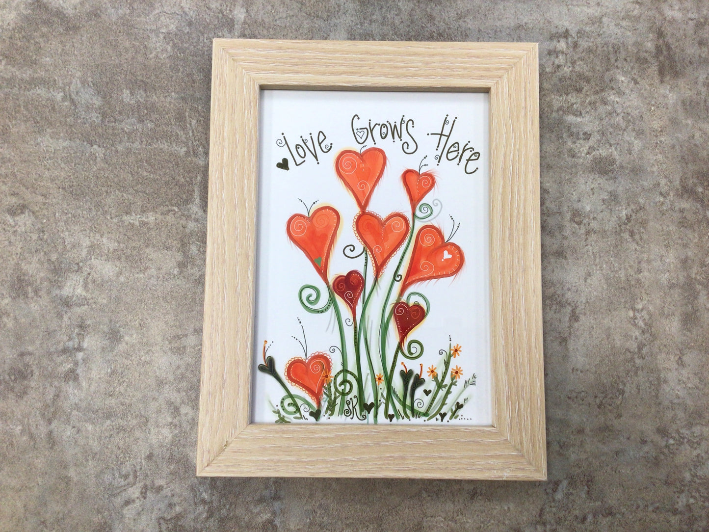 KS29 - Love Grows Here 5x7 Framed Art Print