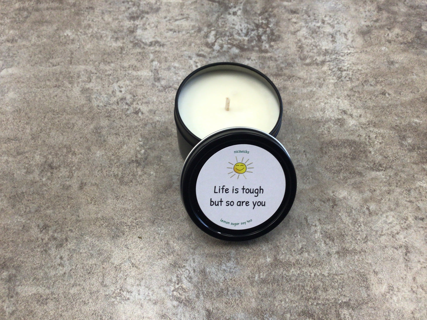 NW - “Life Is Tough” Lemon Sugar 4oz Soy Candle