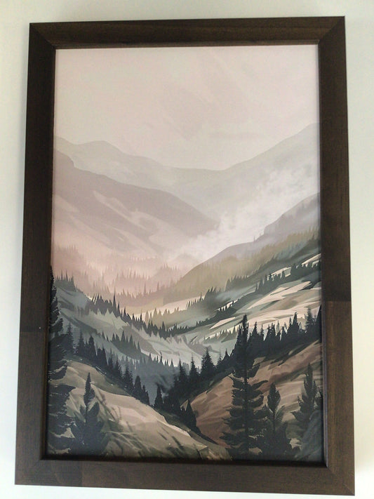 WHD - Muted Mountain Valley - 8X12” sign