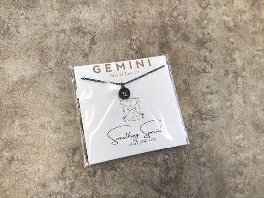 CC260 Gemini Black Stainless Steel Necklace