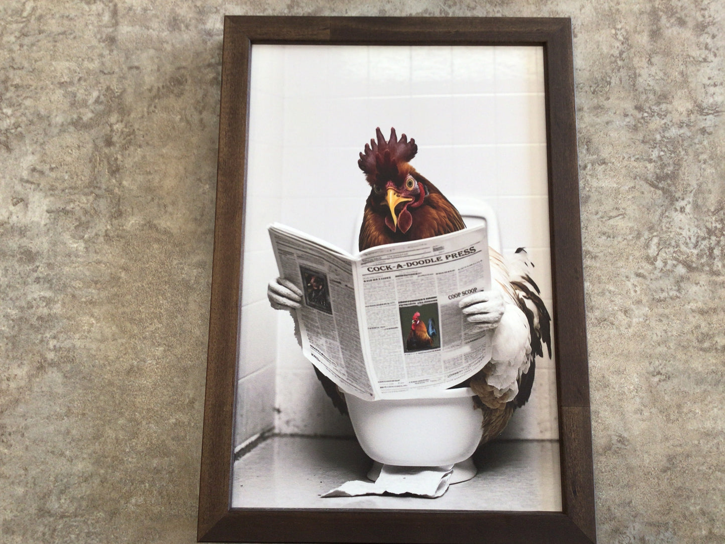 WHD - Rooster on a Toilet Sign