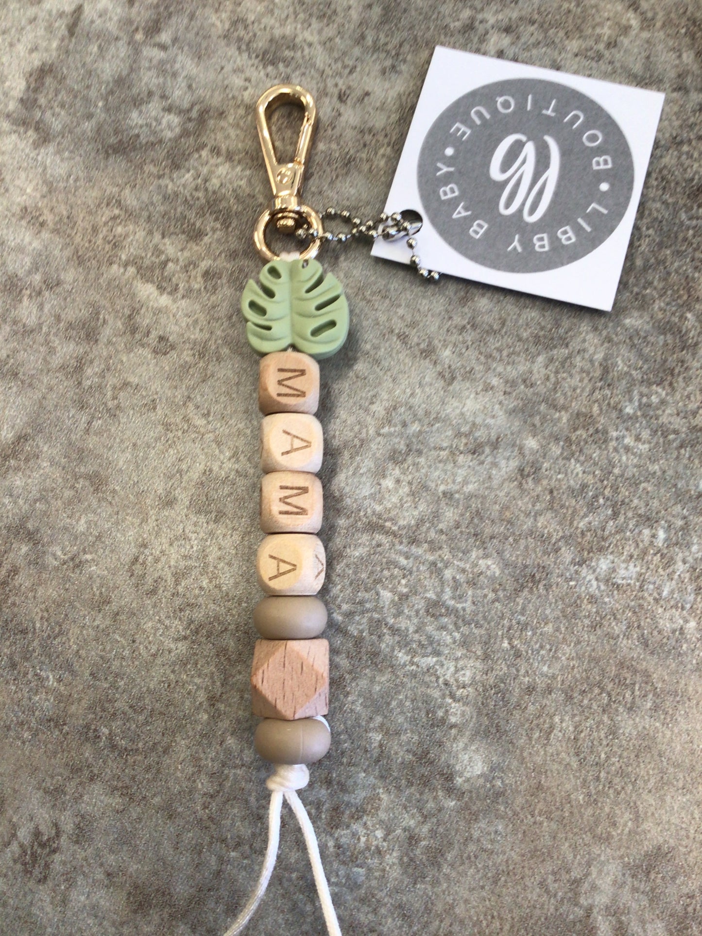 LBB-23 Keychain (Mama) green leaf