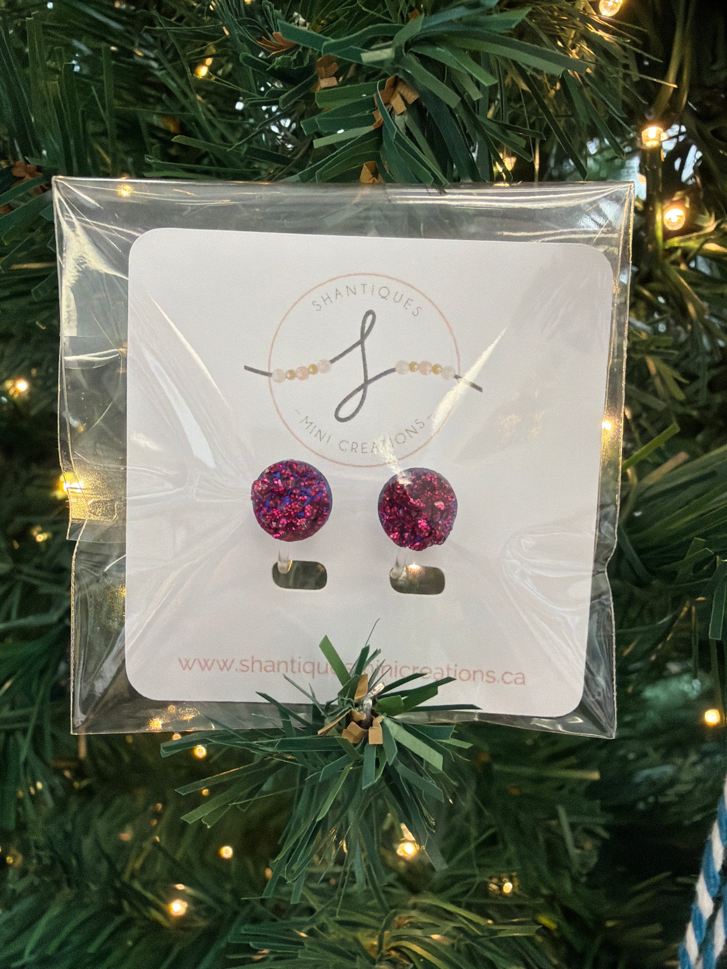 SMC - Purple Druzy Clip-on earrings
