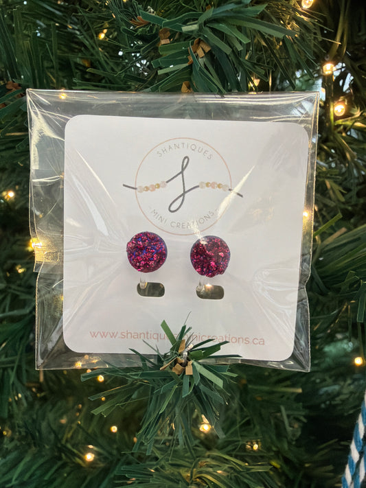 SMC - Purple Druzy Clip-on earrings