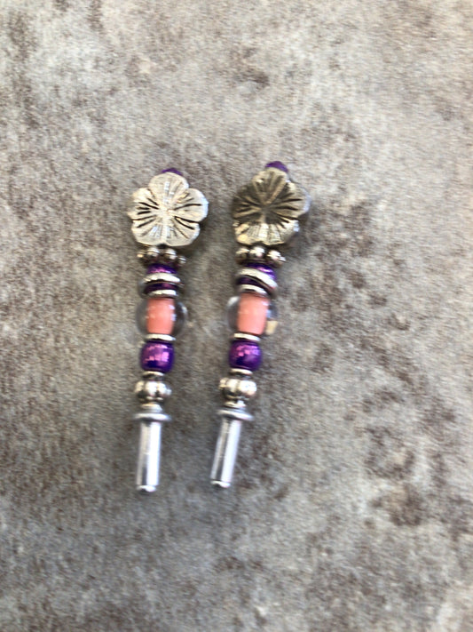 PEG - Flower (purple/coral) Crib Peg