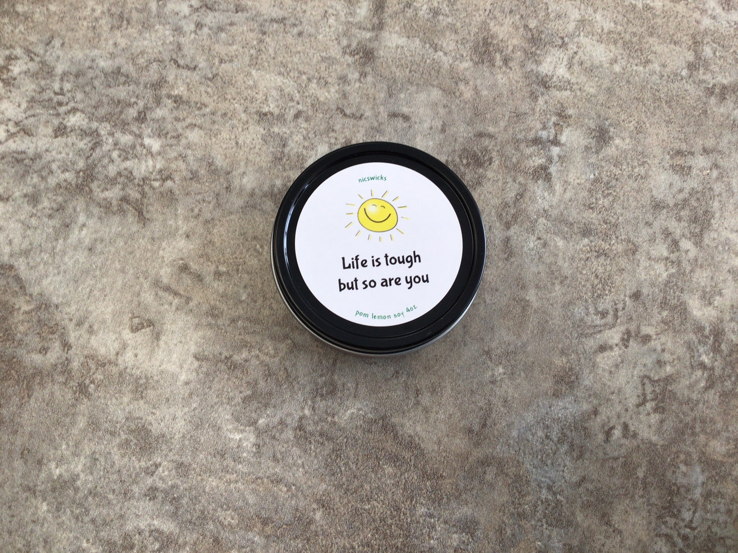 NW - Life Is Tough Pom Lemon 4 oz Soy Candle