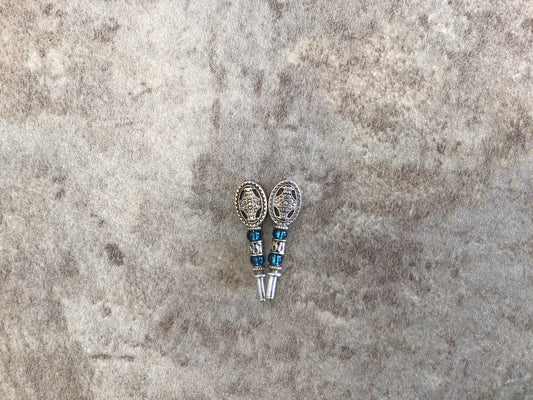 PEG - 01 Blue Beads Crib Pegs