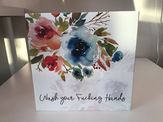 WHD - Wash your Fucking hands - 8X8” shelf sitter