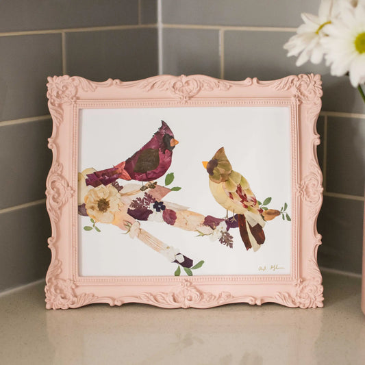 OFC - Cardinals (8/10”) Pressed Flower Art Print