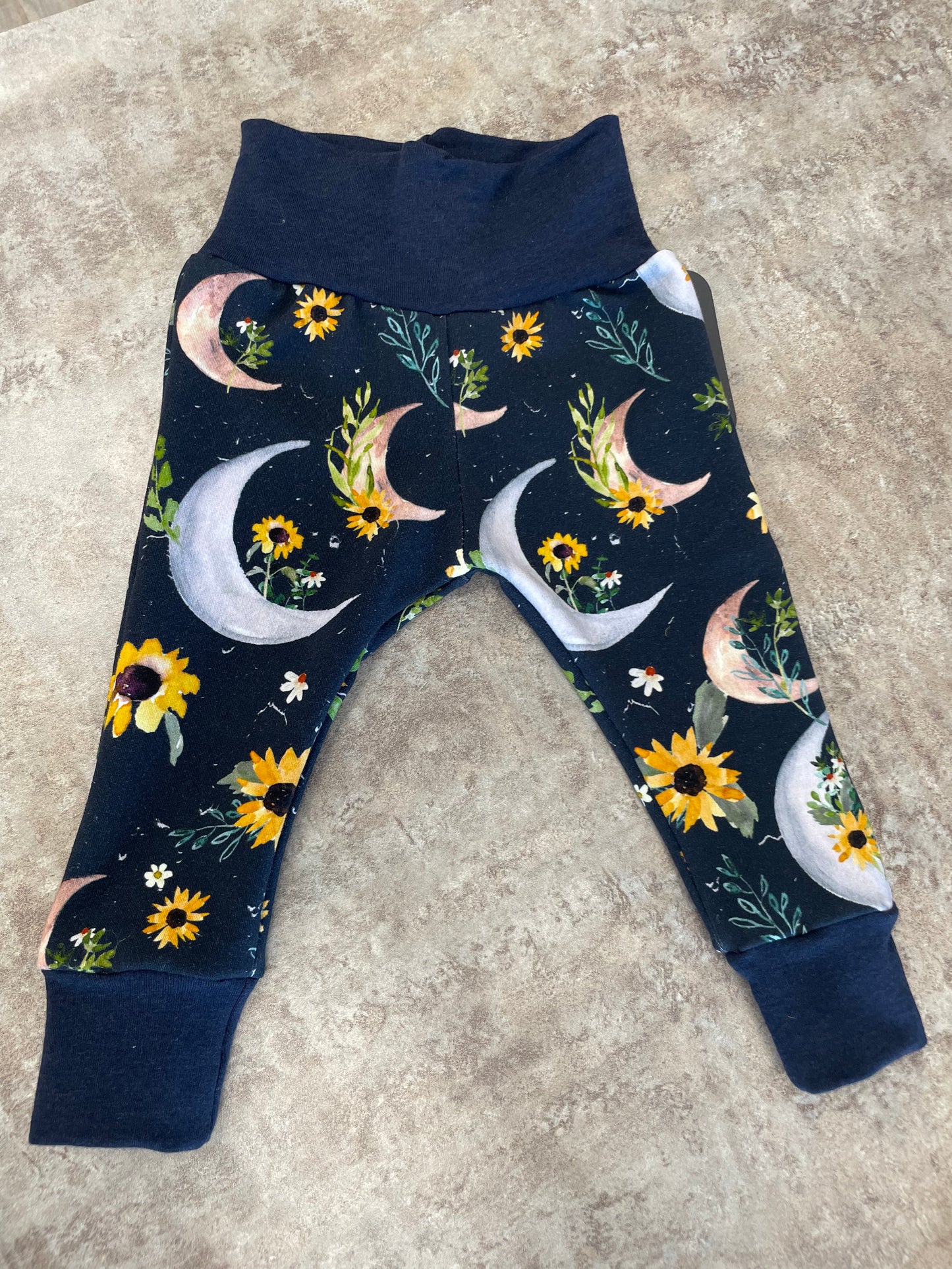 OAC Baby Jogger Pants - Navy Sunflowers
