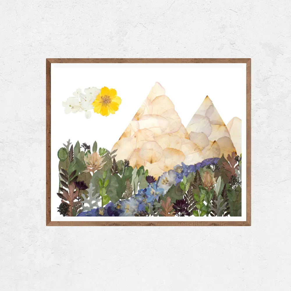 OFC - Mountain (8/10”) Pressed Flower Art Print