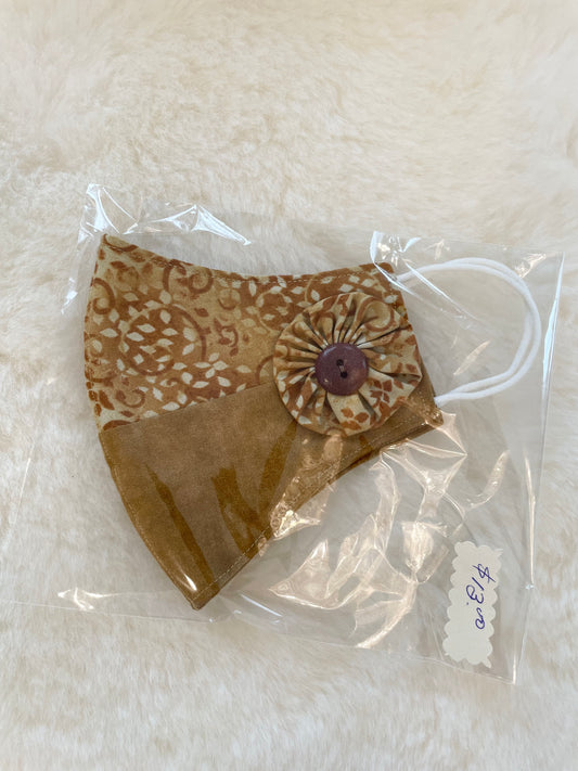 YE-22 Tan with Button Flower