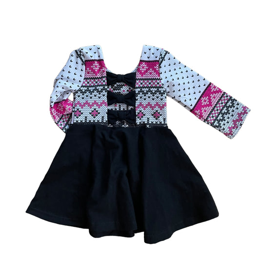 OAC Baby Vintage Sweater Print Dress