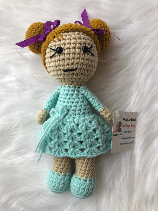FDC - Crochet Doll Mint Dress
