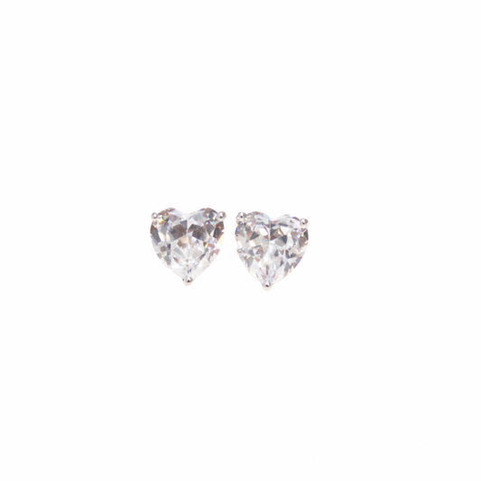 STD-91 Crystal Heart Studs