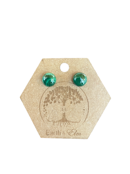 EAE-4 “8x8 Malachite” Earrings