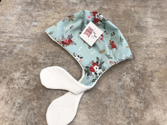 PPC Winter Bonnet “Mint Floral” 18-24mo