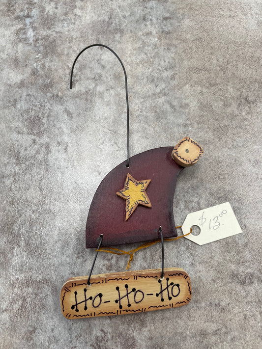 YE-25 Santa Hat ornament - Handpainted Ornament