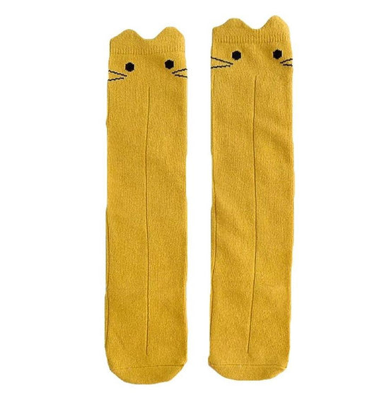PAM-14 Gold Kitty Knee High Socks