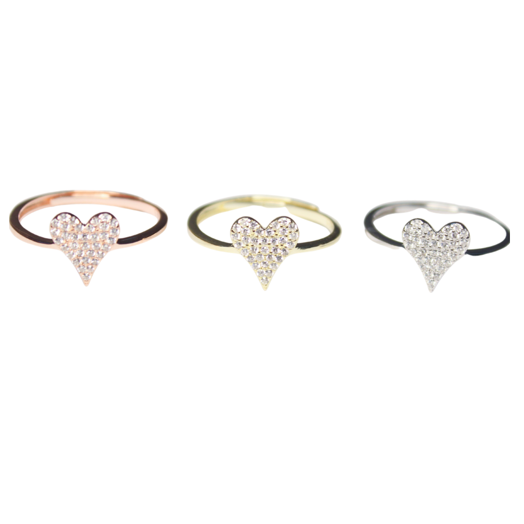 STD-97 Pave Heart Ring