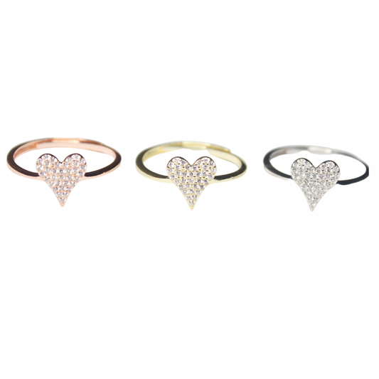 STD-97 Pave Heart Ring