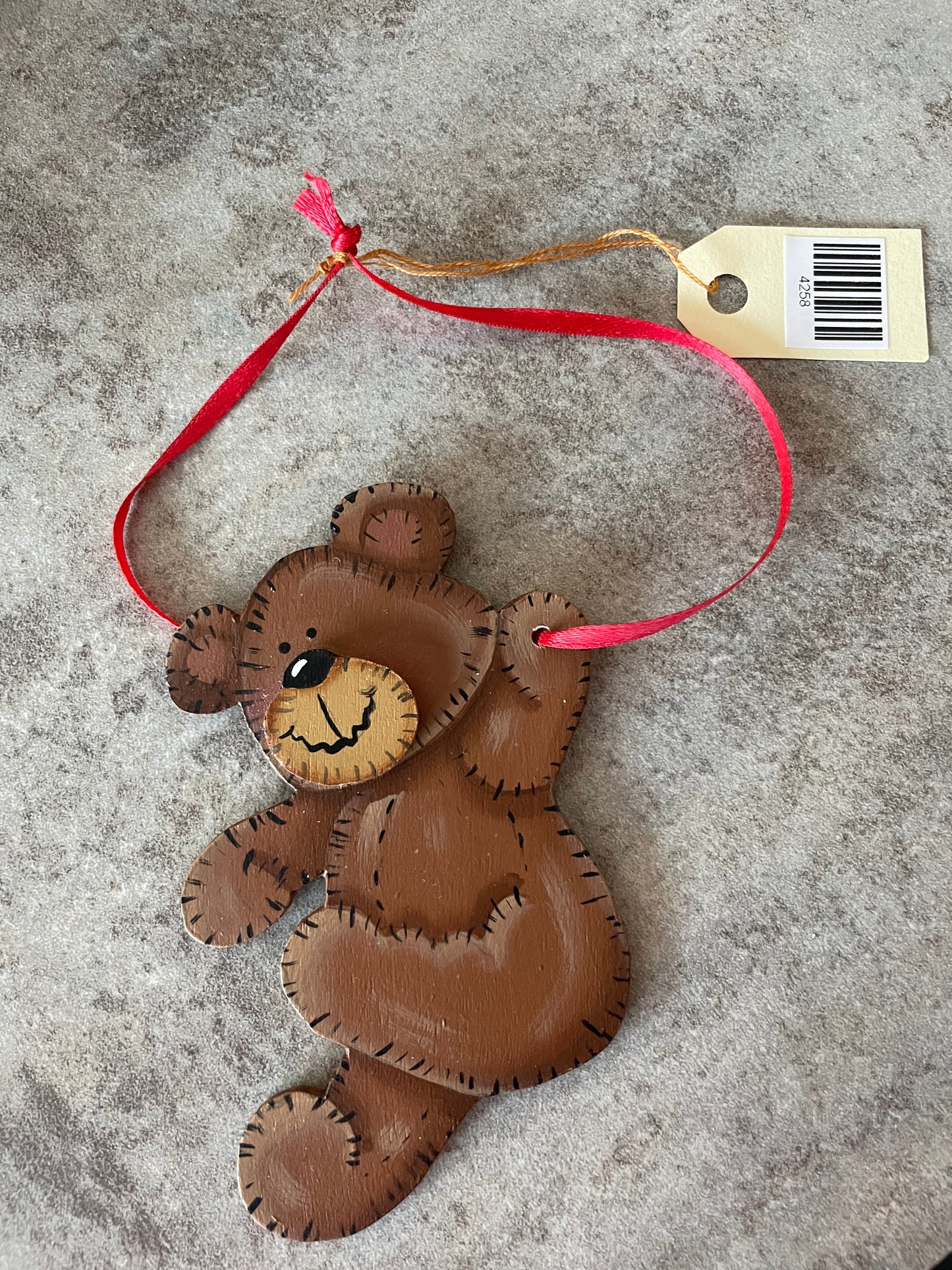 YE-07 Bear Ornament - Wooden hand painted