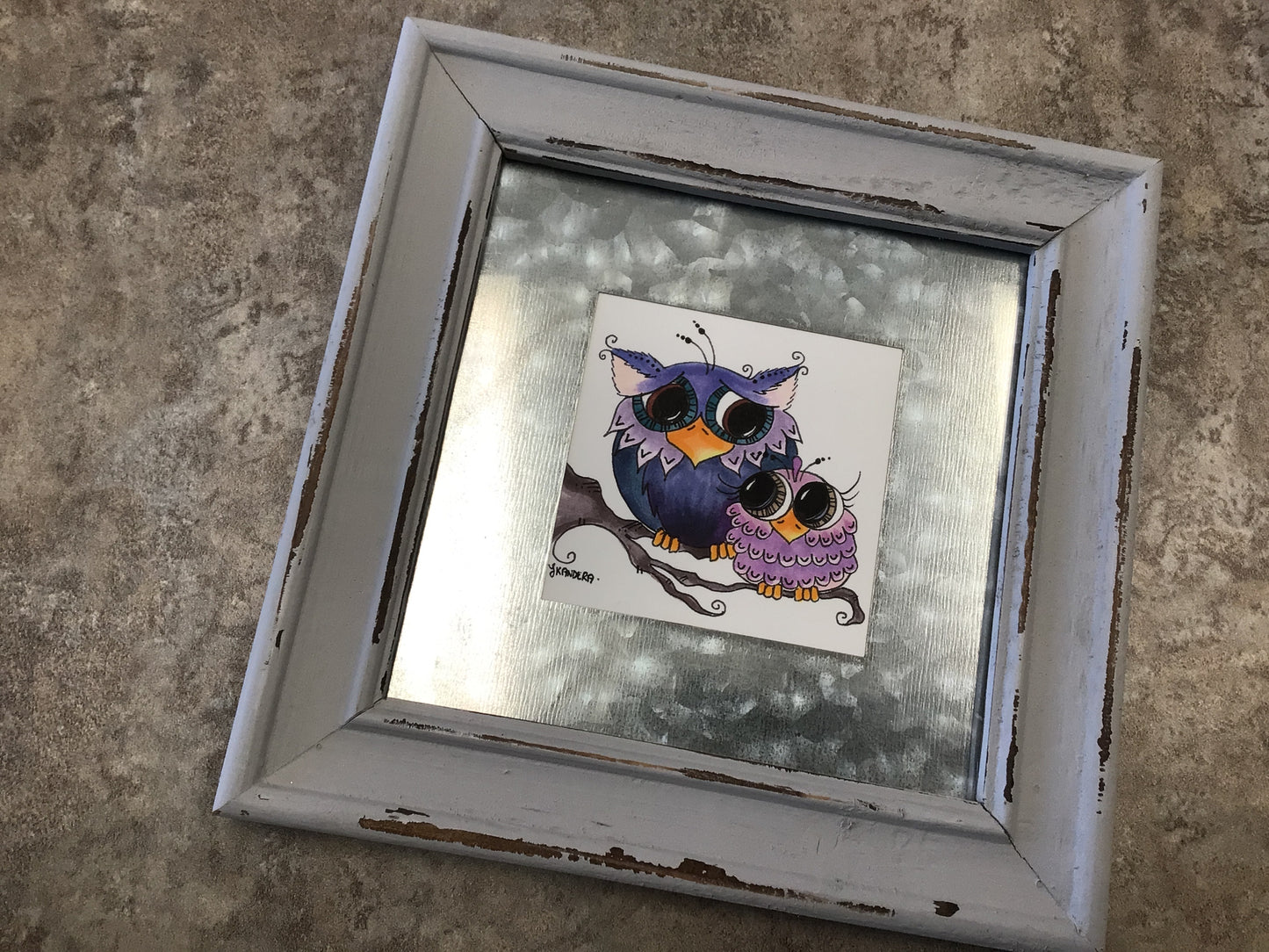 KS-49 4x4 Purple Owls Art Print