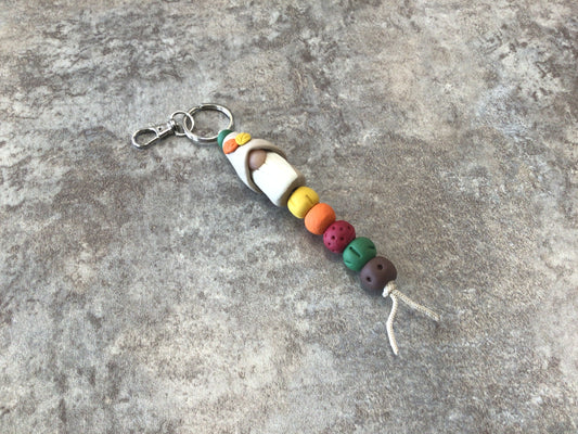 CYC-01 Clay Keychain - Fall Leaves Gnome