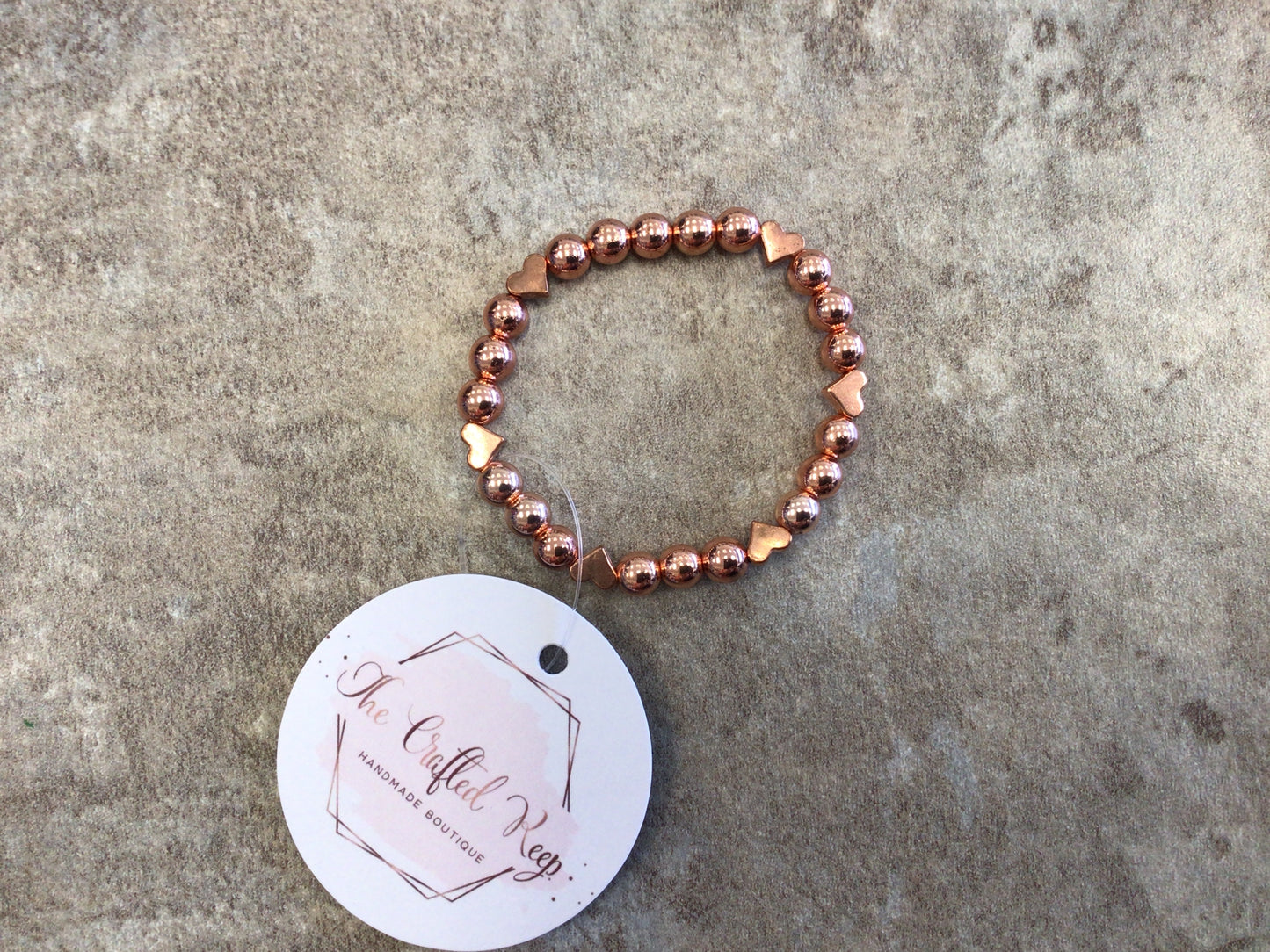 KH-24 Rose Gold Hematite Bracelet - Kids